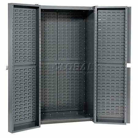 GLOBAL INDUSTRIAL Storage Cabinet, Louver In Doors And Interior 38 x 24 x 72 Assembled 662142B